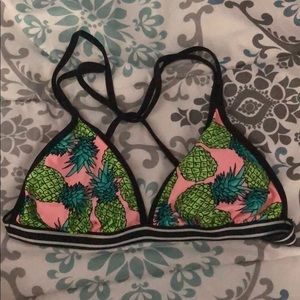 Cute pineapple triangle bikini top